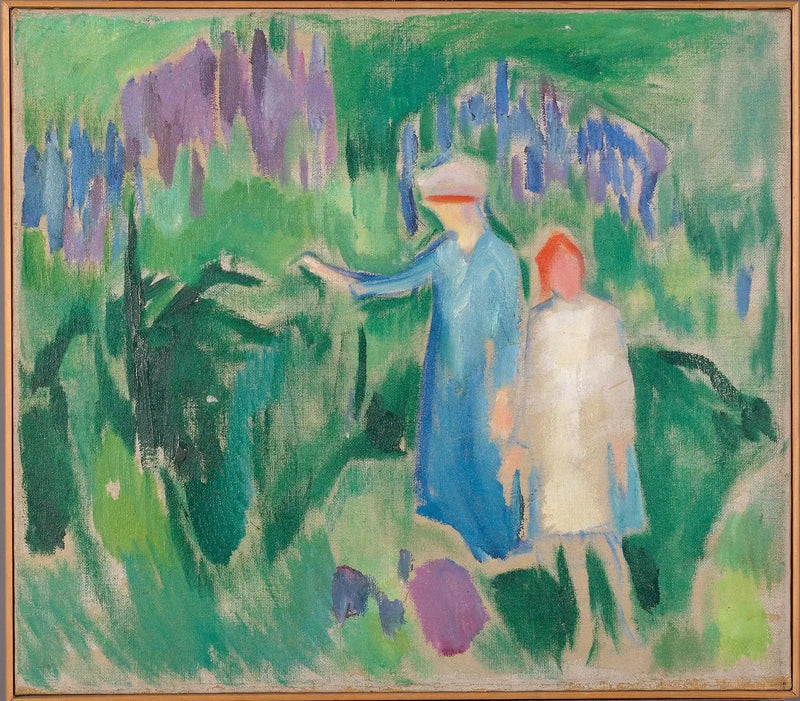 Moeder en Dochter in de tuin - Edvard Munch