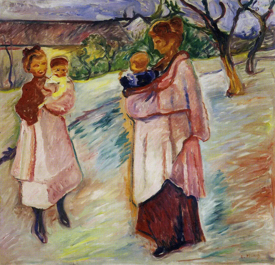 Moeders met Kinderen, Thüringen - Edvard Munch