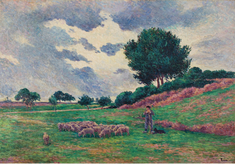 Méréville, de kudde schapen - Maximilien Luce