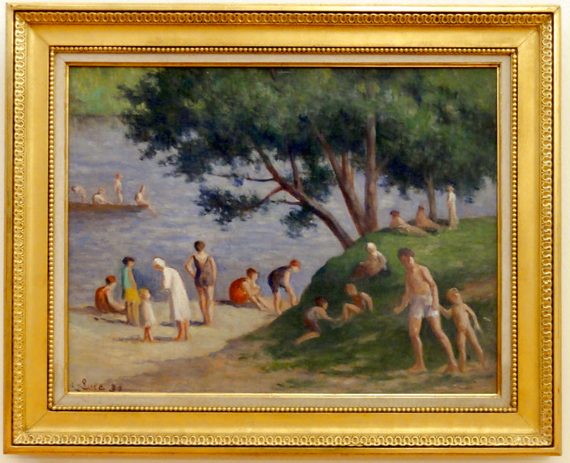Méricourt, het strand - Maximilien Luce