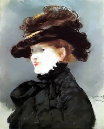 Méry Laurent met de zwarte hoed - Édouard Manet