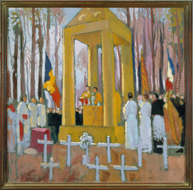 Processie voor het graf van Ernest Psichari - Maurice Denis