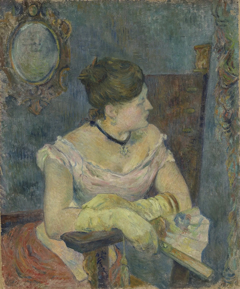 Mette Gauguin in avondjurk - Paul Gauguin