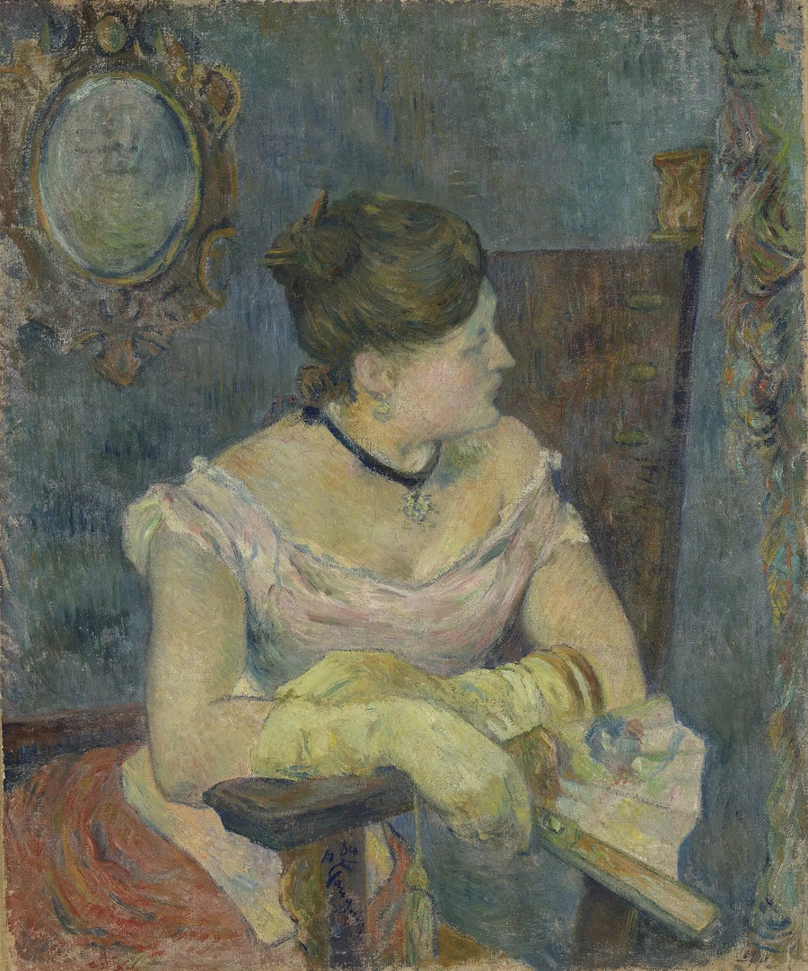 Mette Gauguin in avondjurk - Paul Gauguin