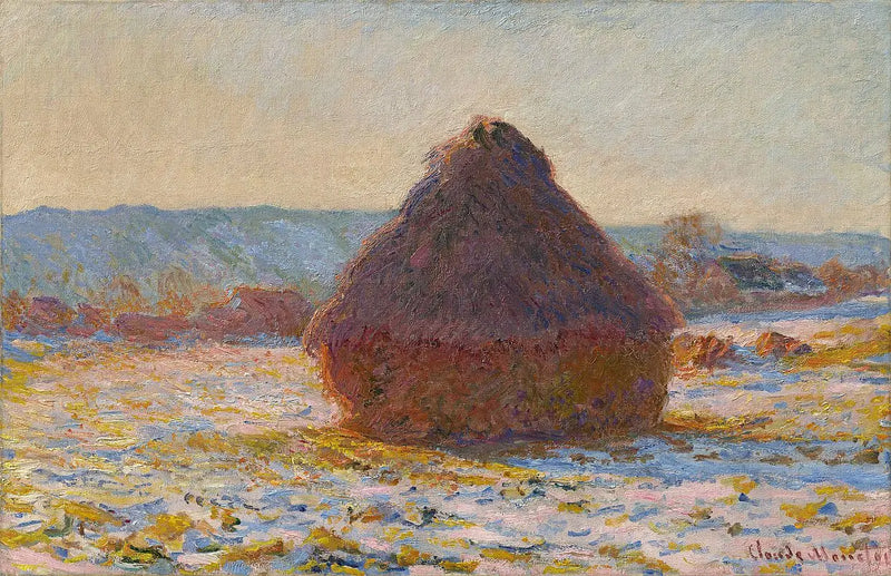 Meule, sneeuw effect, zon - Claude Monet