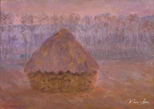 Meule, hiver, temps brumeux - Claude Monet - Reproductions de tableaux et peintures haut de gamme