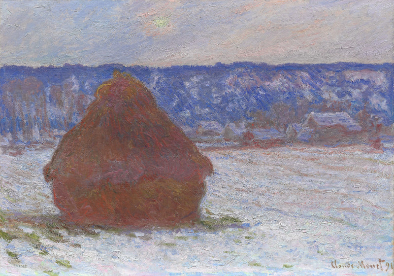 Slijpwiel, sneeuweffect, bewolkt weer W1281 - Claude Monet