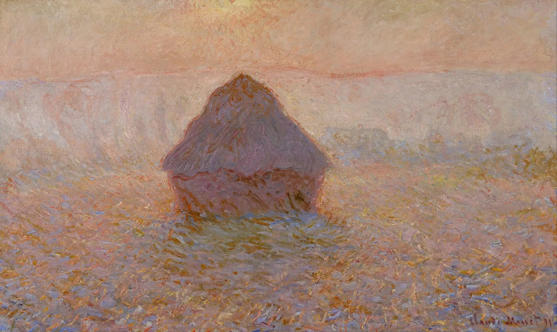 Molen, zon in de mist - Claude Monet