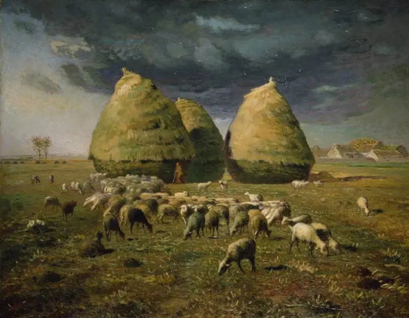 Hooi- en graanmolen, herfst - Jean-François Millet
