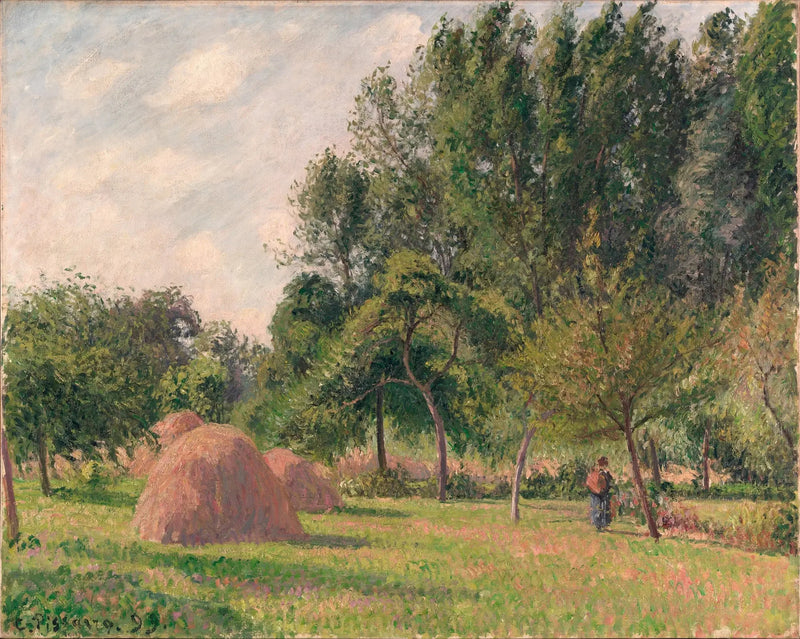 Hooibalen, ochtend, Éragny - Camille Pissarro