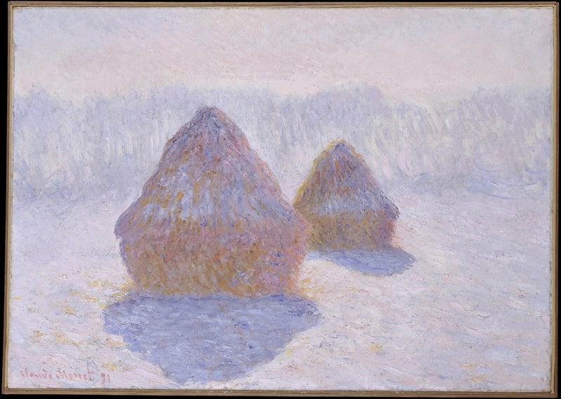 Meules, winterse sfeer - Claude Monet