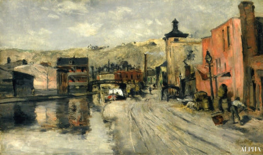 Miami Canal, Cincinnati - John Henry Twachtman - Reproductions de tableaux et peintures haut de gamme