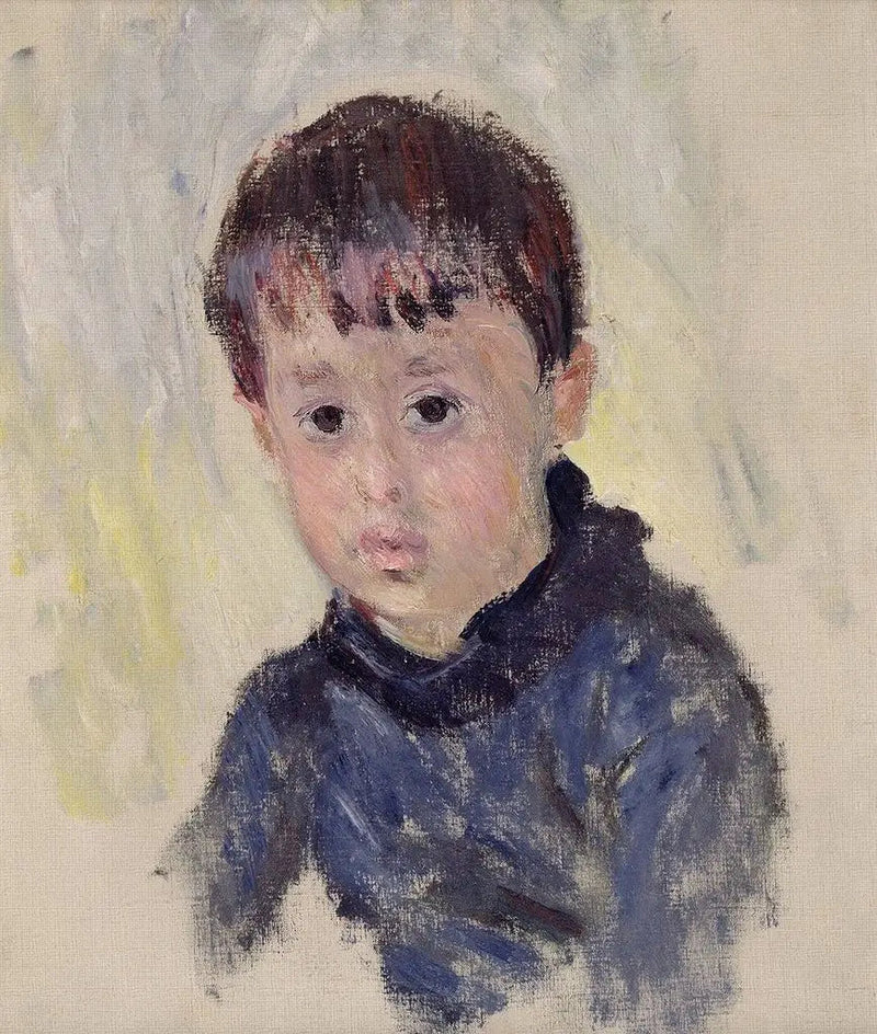 Michel Monet in een blauw truitje - Claude Monet