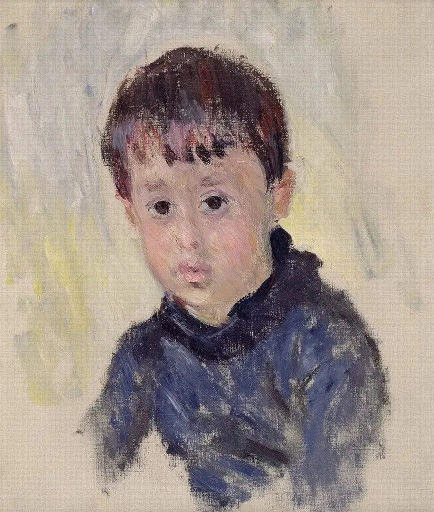 Michel Monet in een blauw truitje - Claude Monet