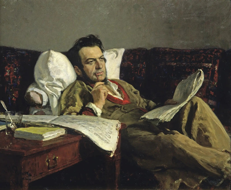 Mikhaïl Ivanovitch Glinka tijdens de compositie van de opera « Rouslan en Ludmila » - Ilya Repin