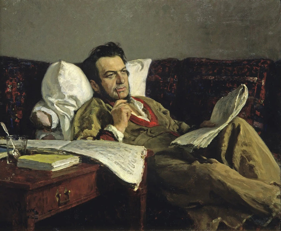 Mikhaïl Ivanovitch Glinka tijdens de compositie van de opera « Rouslan en Ludmila » - Ilya Repin