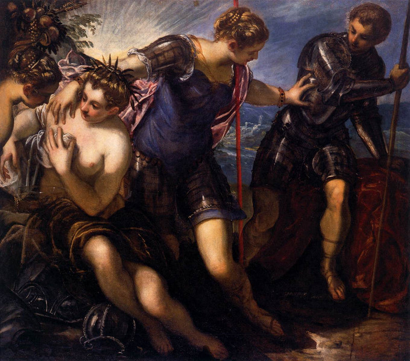 Minerve verwijdert Mars van Vrede en Welvaart - Jacopo Tintoretto