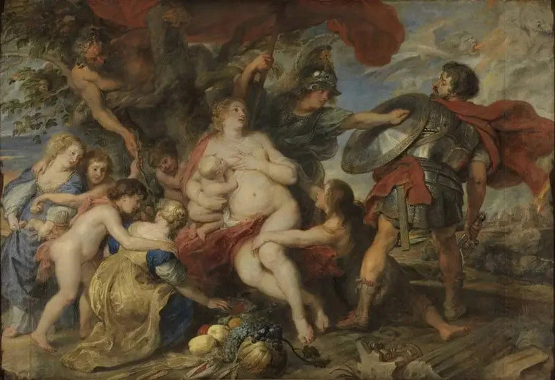 Minerve beschermt de vruchtbaarheid van Mars - Peter Paul Rubens
