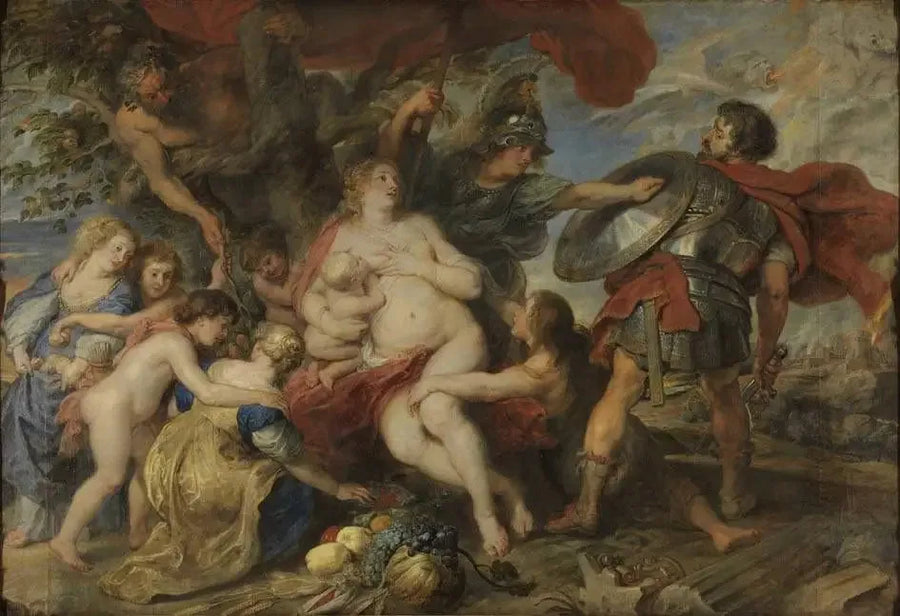 Minerve beschermt de vruchtbaarheid van Mars - Peter Paul Rubens