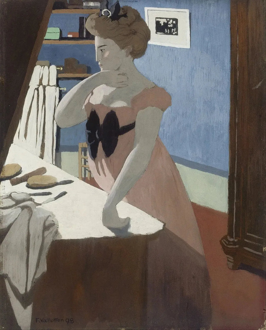 Misia bij haar kaptafel - Félix Vallotton

Source:
Misia à sa coiffeuse - Félix Vallotton