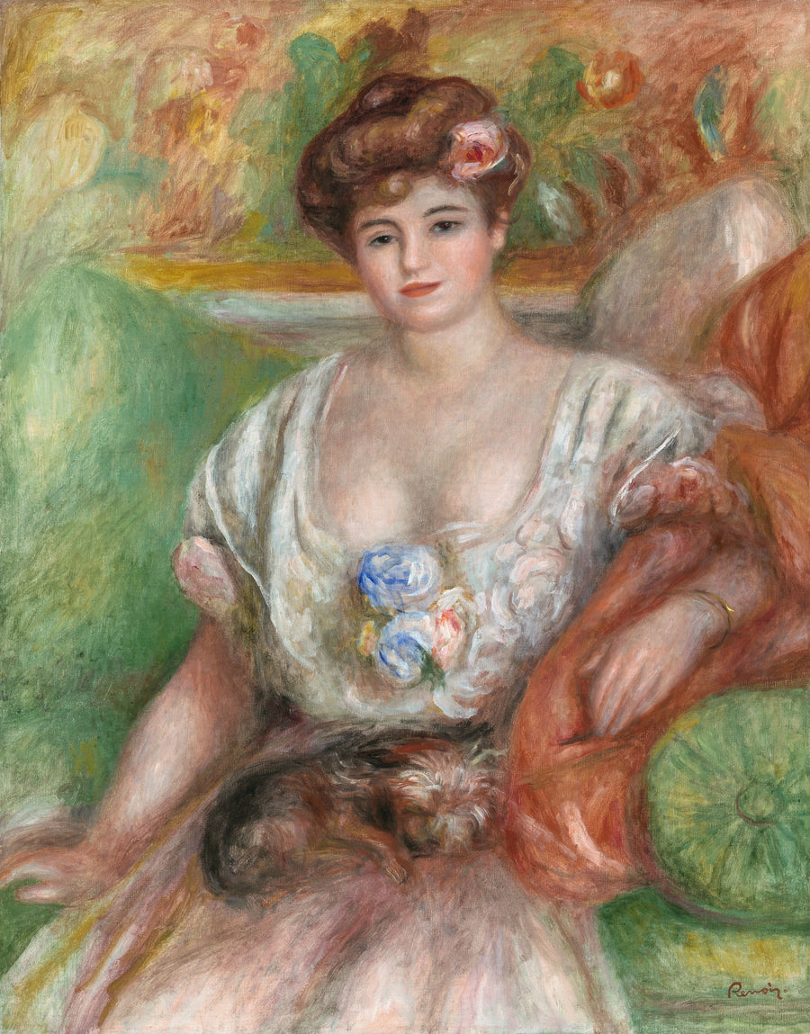 Misia Sert met een klein hondje - Pierre-Auguste Renoir