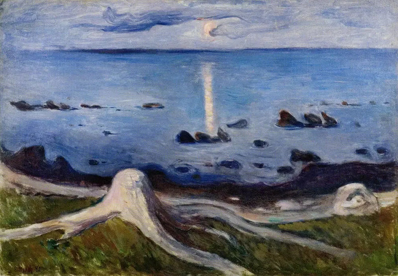 Mysterie op de oever - Edvard Munch