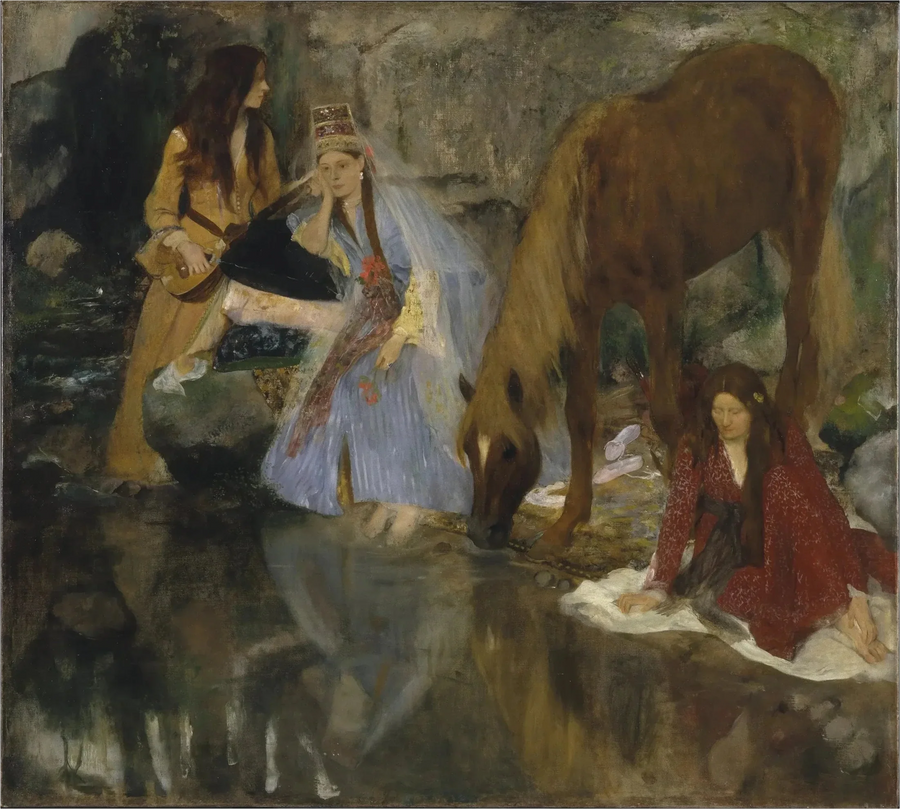 Portret van Mlle Fiocre in de ballet "De Bron" - Edgar Degas