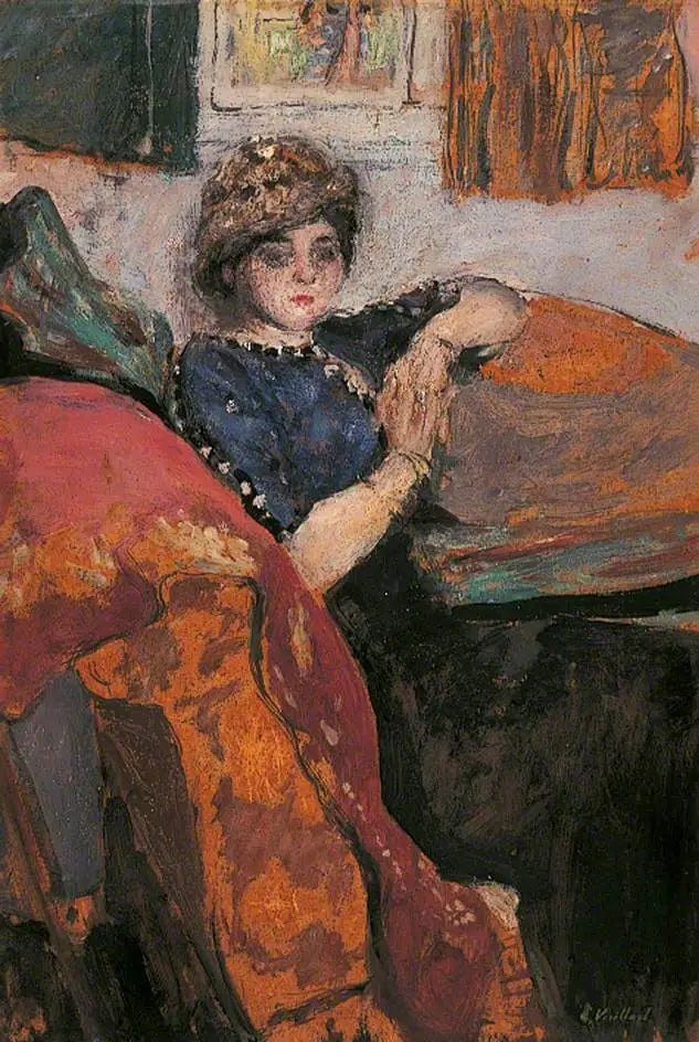 Mevrouw Nathanson in de atelier van de kunstenaar - Édouard Vuillard
