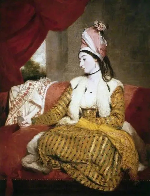 Mme Baldwin (1763–1839), in oosterse kleding - Joshua Reynolds

Source:
Mme Baldwin (1763–1839), en tenue orientale - Joshua Reynolds