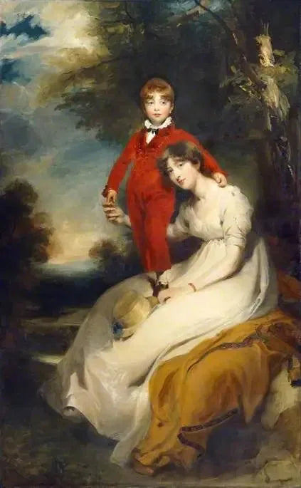 Mevrouw Charles Thellusson, geboren Sabine Robarts (1775-1814), en haar zoon, Charles Thellusson (1797-1856) - Thomas Lawrence