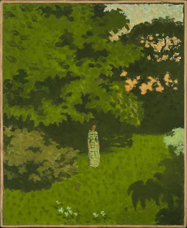 Mevrouw Claude Terrasse in de tuin van Clos in Grand-Lemps - Pierre Bonnard