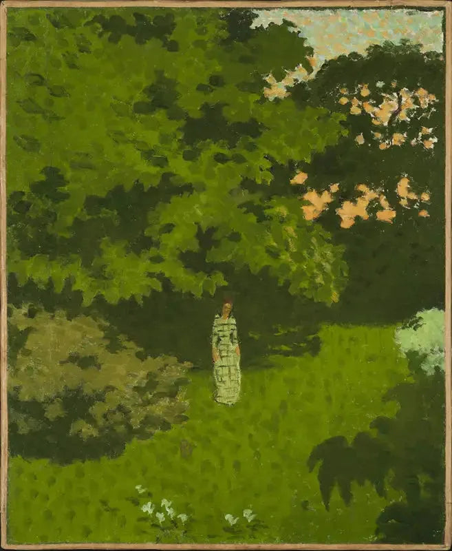 Mevrouw Claude Terrasse in de tuin van Clos in Grand-Lemps - Pierre Bonnard
