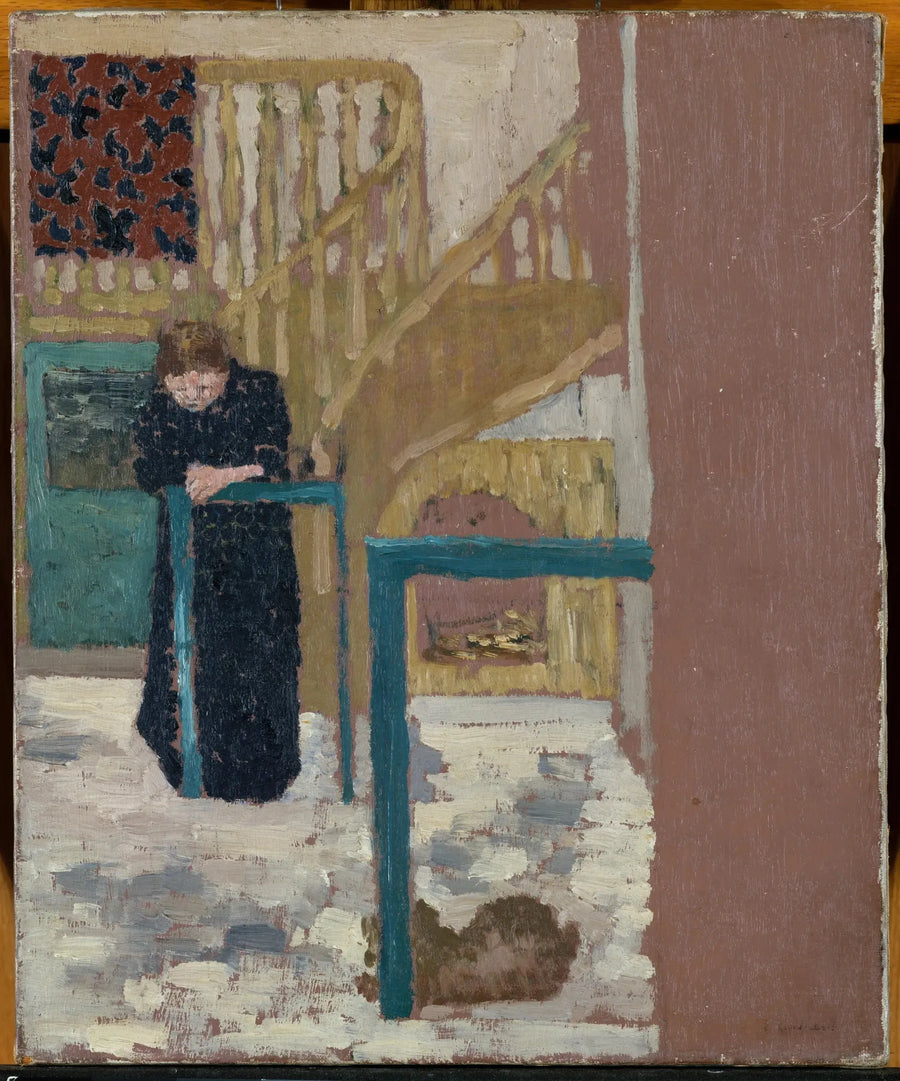 Mme Vuillard in het atelier van een decorontwerper - Édouard Vuillard