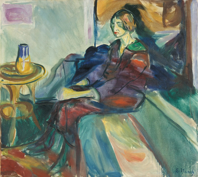 Zittend model op de bank - Edvard Munch