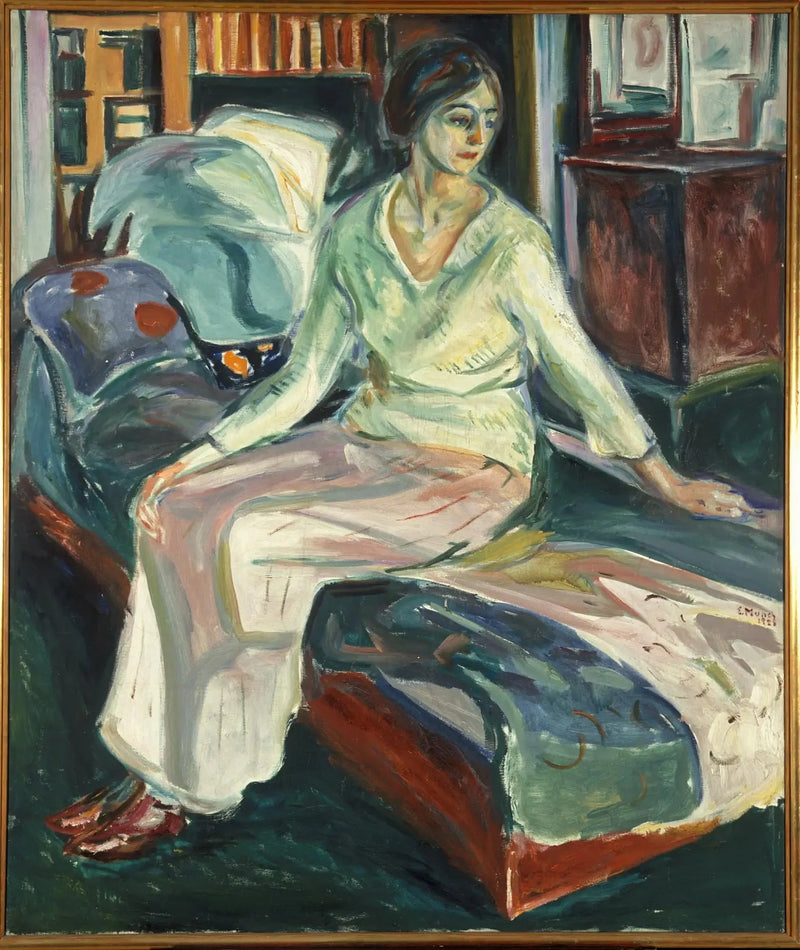 Zittend model op de bank - Edvard Munch