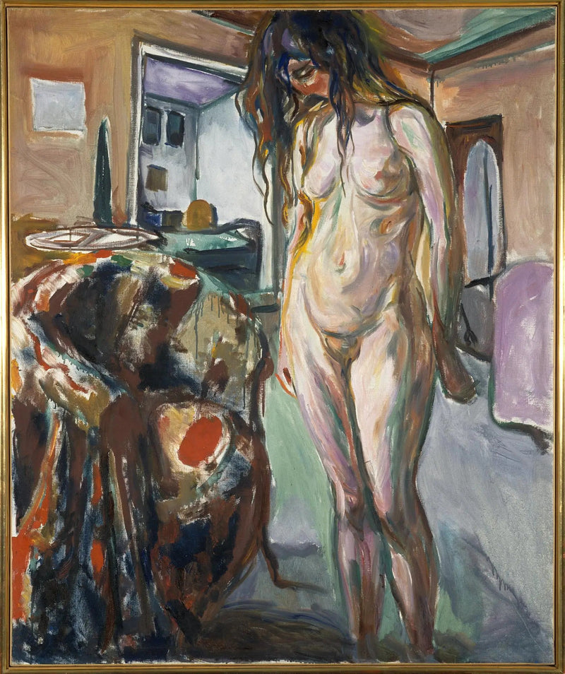 Model bij de rieten stoel - Edvard Munch