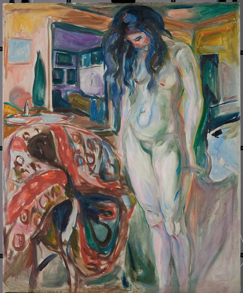 Model bij de rieten stoel - Edvard Munch