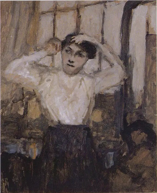 Model dat zich kamt in de werkplaats - Édouard Vuillard