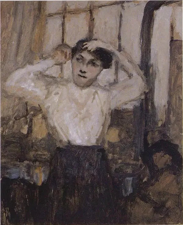 Model dat zich kamt in de werkplaats - Édouard Vuillard