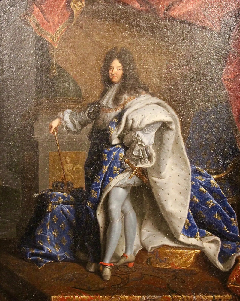 Modello voor het Portret van Lodewijk XIV in groot koninklijk kostuum - Hyacinthe Rigaud