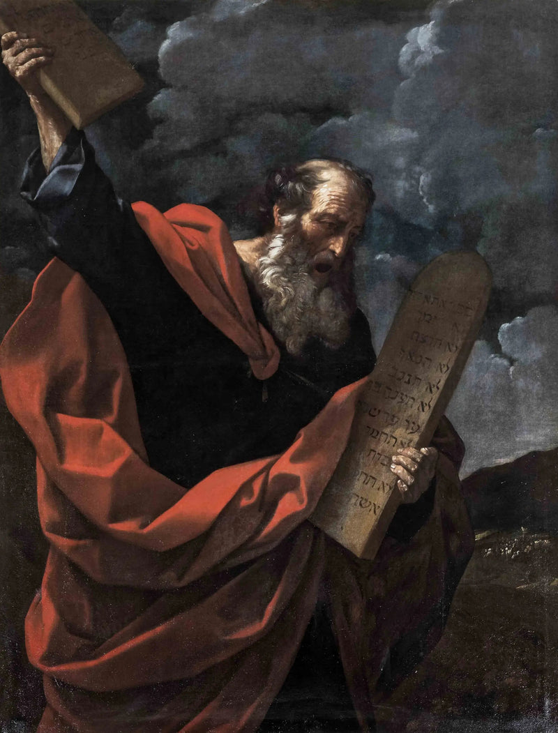 Mozes breekt de Tafel van de Wet - Guido Reni