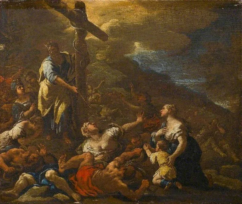 Mozes en de koperen slang - Luca Giordano