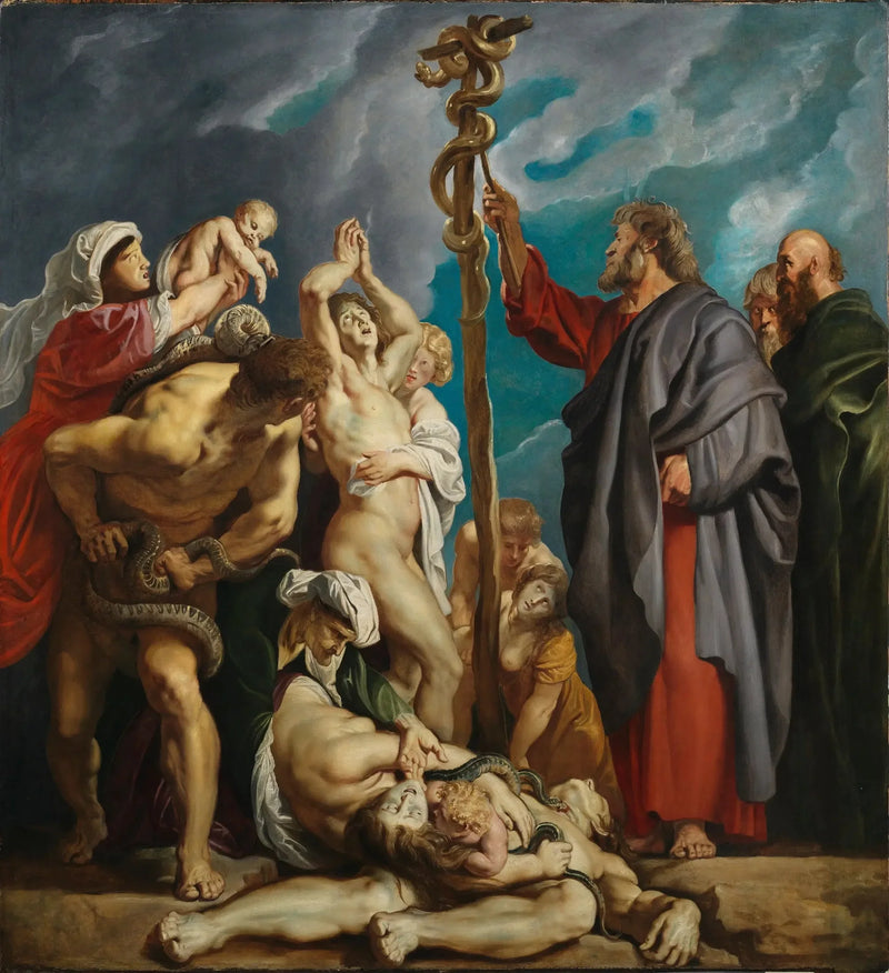 Mozes en de koperen slang - Peter Paul Rubens