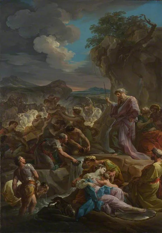 Mozes die op de rots slaat - Corrado Giaquinto