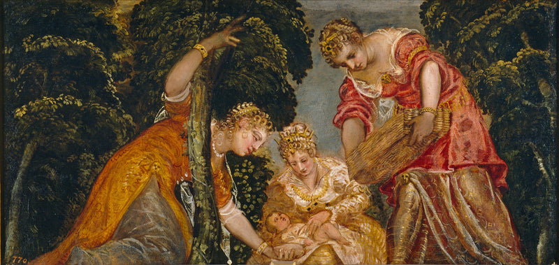 Mozes gered uit de wateren - Jacopo Tintoretto