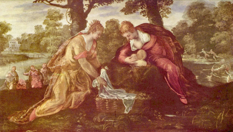 Mozes gered uit de wateren - Jacopo Tintoretto