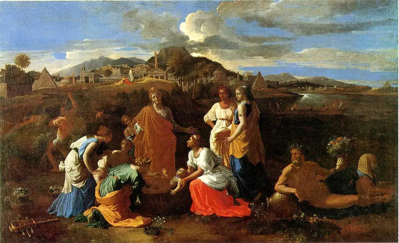 Mozes gered uit de wateren - Nicolas Poussin
