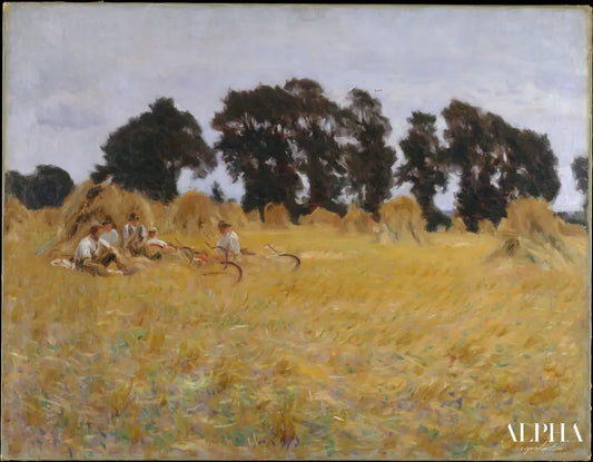 Moissonneurs se reposant dans un champ de blé - John Singer Sargent - Reproductions de tableaux et peintures haut de gamme