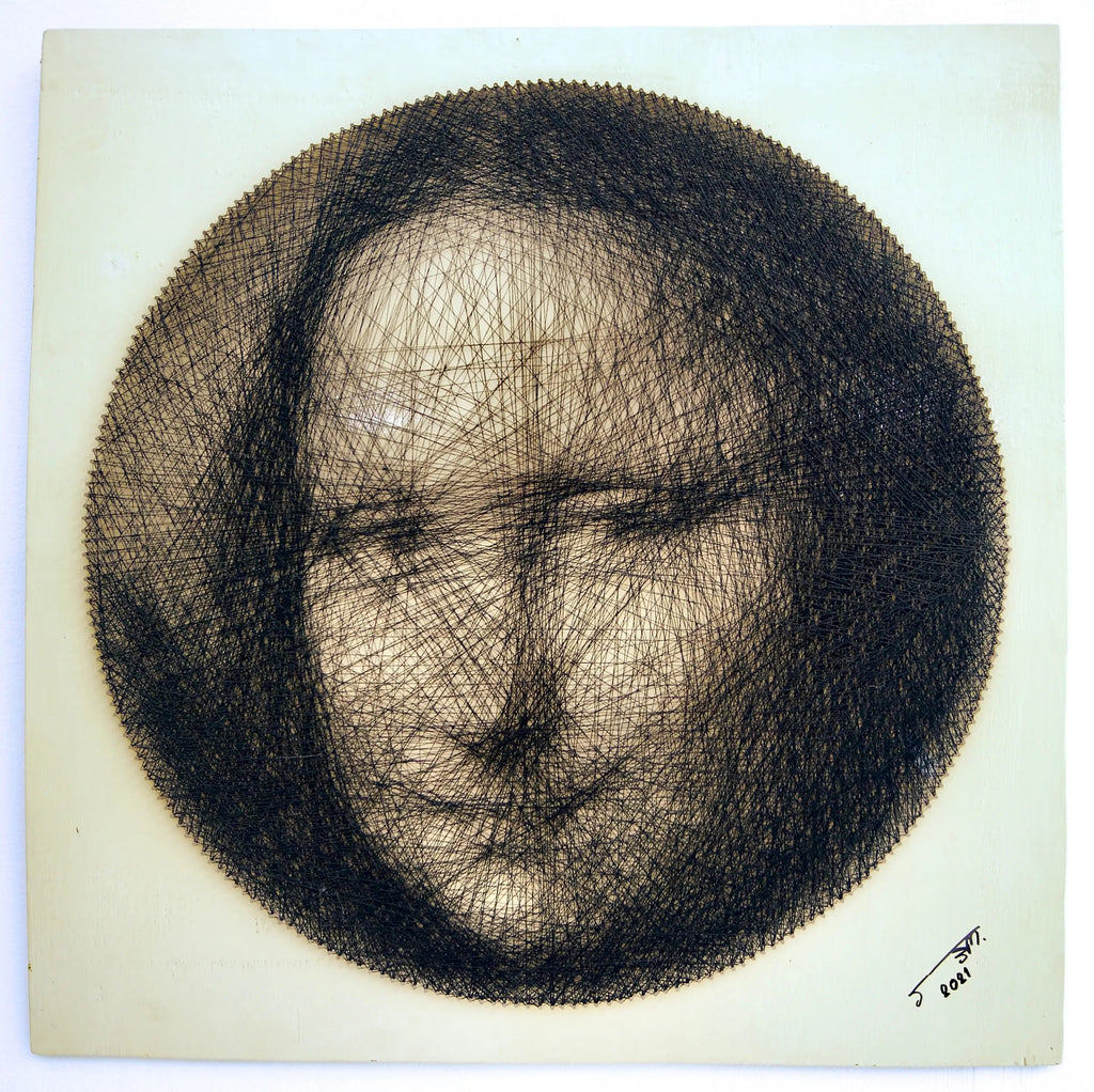 Mona Lisa String Art - Parida | 60 x 60 cm Reproductions de tableaux à la peinture à l’huile