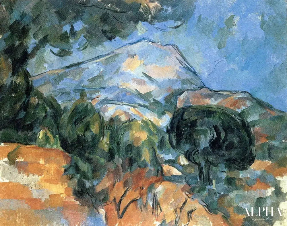 Montagne Sainte-Victoire au-dessus de la route du Tholonet - Paul Cézanne - Reproductions de tableaux et peintures haut de gamme